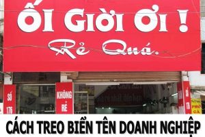 cách treo biển hiệu doanh nghiệp